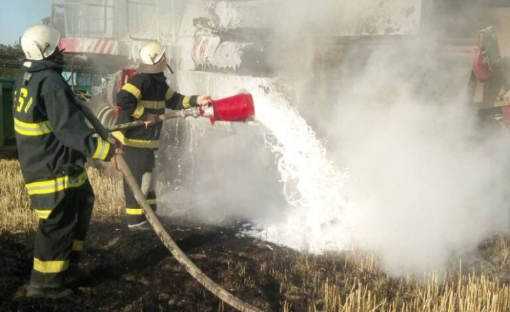 На Шепетівщині горів комбайн…