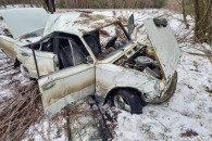 На Луганщині "жигулі" злетіли з дороги:…