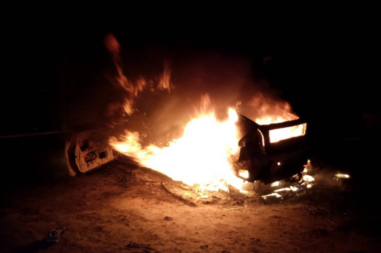 На Харьковщине сгорел автомобиль…