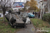 В Одесі сталась ДТП: Автівка перекинулас…