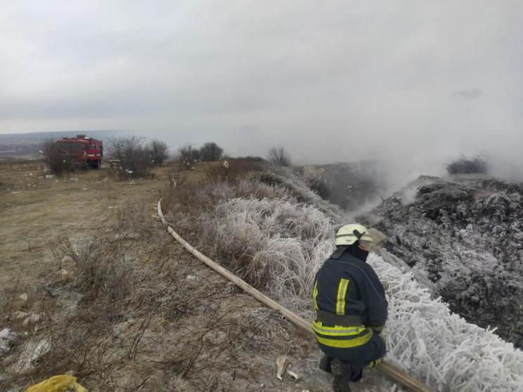 В Донецкой области ночью горела свалка:…