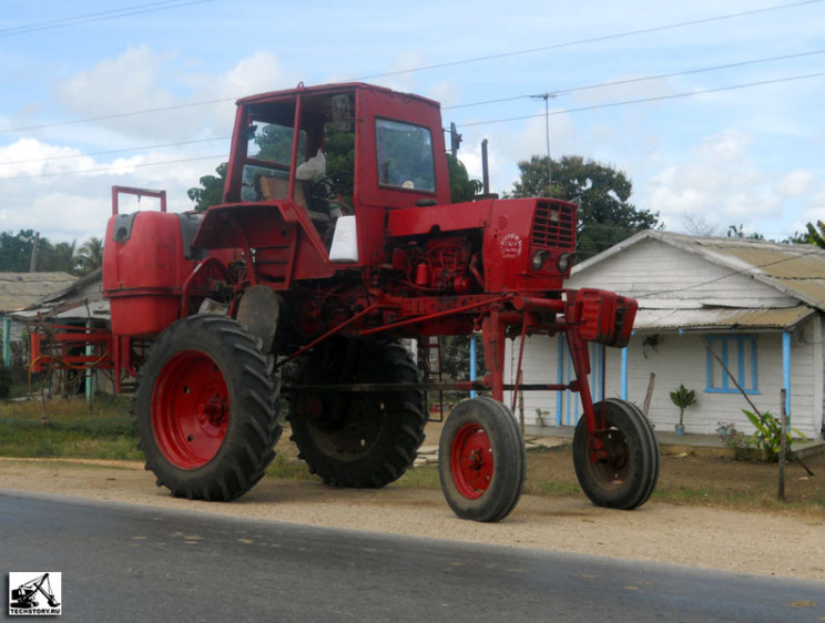 Как на Кубе работает трактор, сделанный…