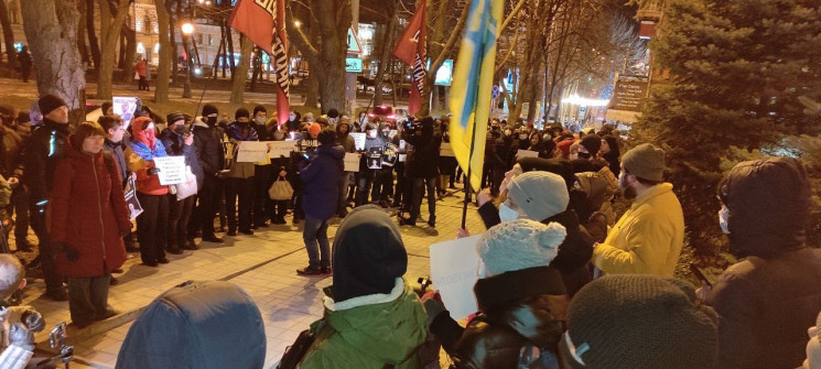 У центрі Дніпра відбувся мітинг на підтр…