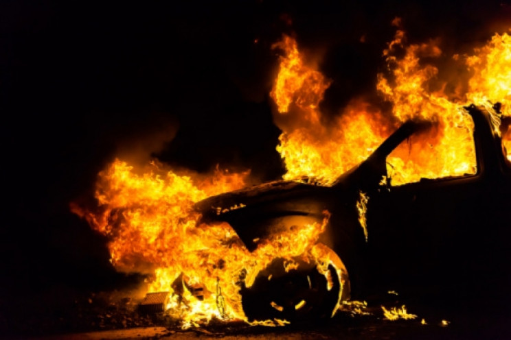В Ужгороде ночью сгорел Lexus…
