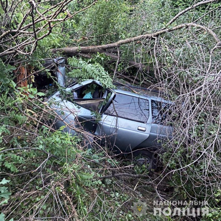 На Полонщині автівка злетіла з дороги. О…