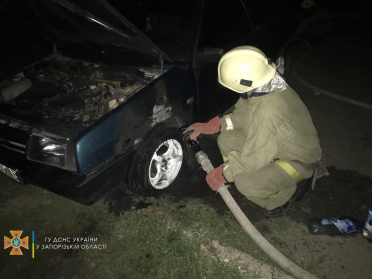 В Запорожской области горел автомобиль…