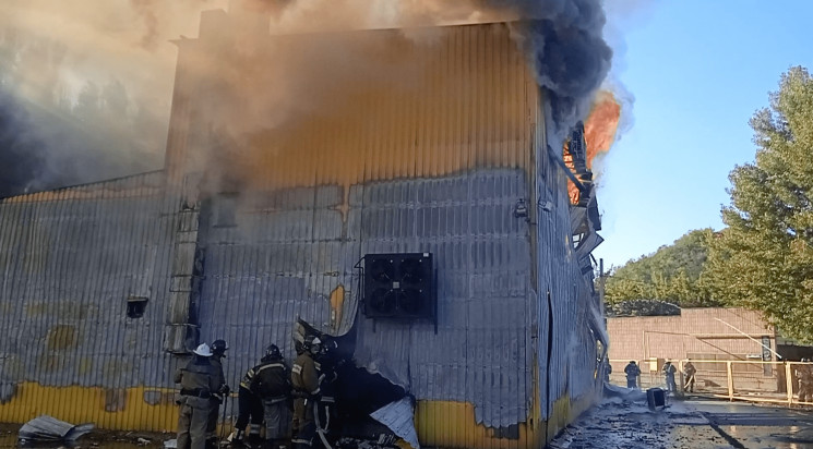 В Донецке дотла сгорел цех по производст…