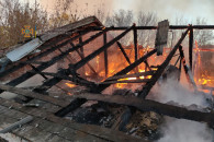 У Харкові згоріла одноповерхова будівля…