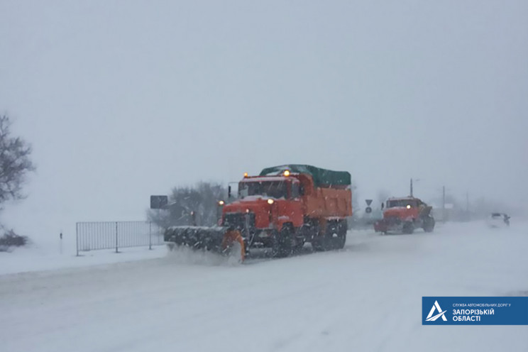 Запорожскую область снова засыпало снего…