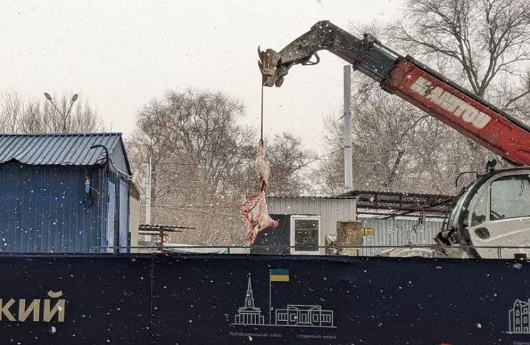 Загадочное зрелище: В Днепре на стройпло…