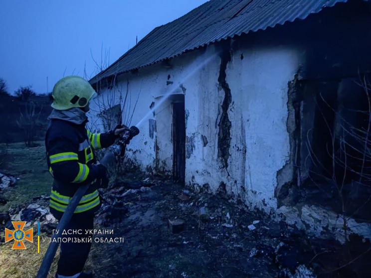 В Запорожской области в пожаре погиб муж…
