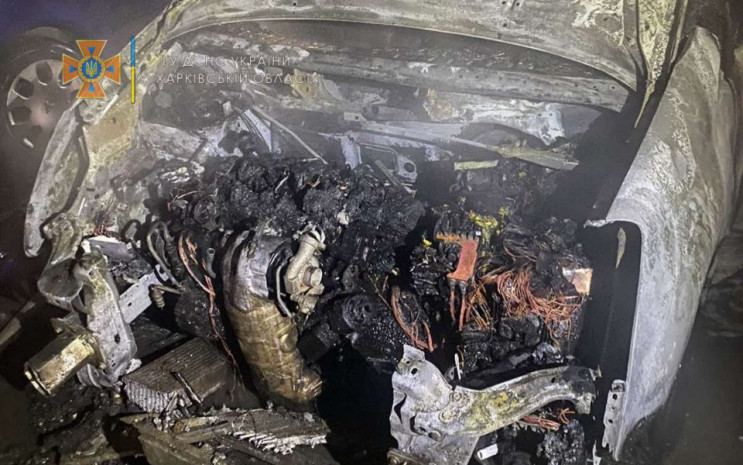 В районе Журавлевки ночью сгорел автомоб…