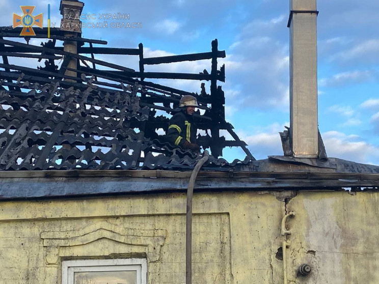 В Харьковской области вспыхнул жилой дом…