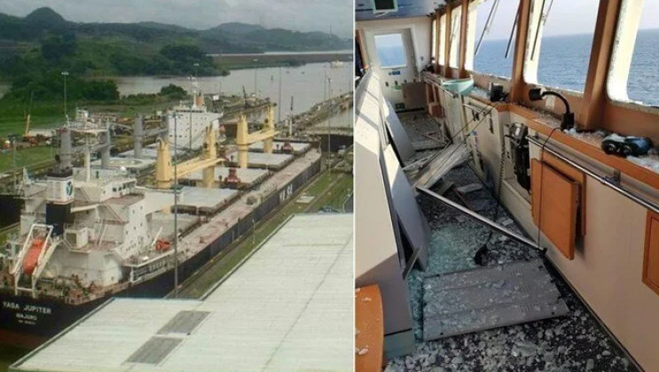 Бомба попала в турецкий корабль, который…