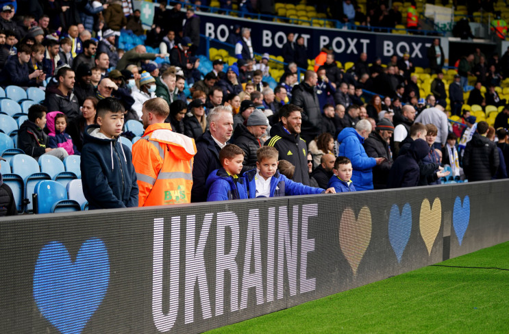 Акция в поддержку Украины прошла на матч…