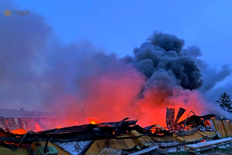 На Тернопільщині згоріла стайня…