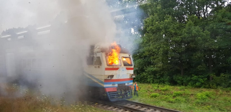 На Вінниччині загорівся електропоїзд…