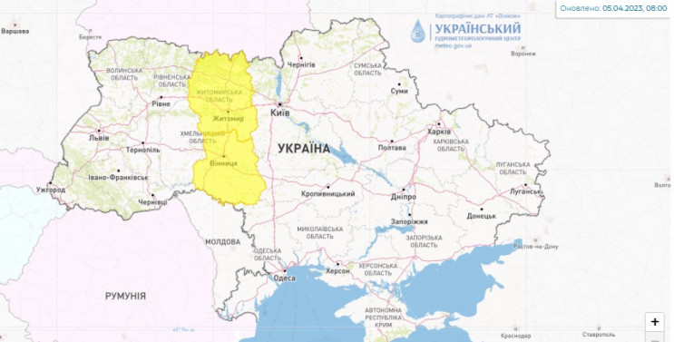 В двух областях Украины объявили штормов…
