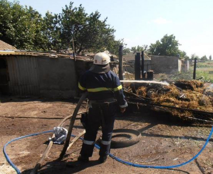На Херсонщині пожежа знищила 7 центнерів…