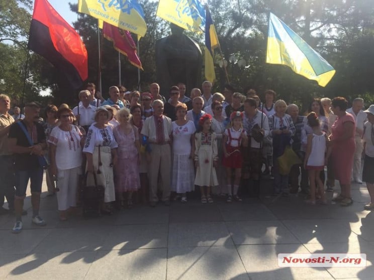 В Николаеве на марш ко Дню Независимости…