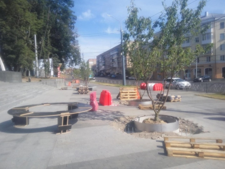 У Вінниці висаджують дерева перед входом…