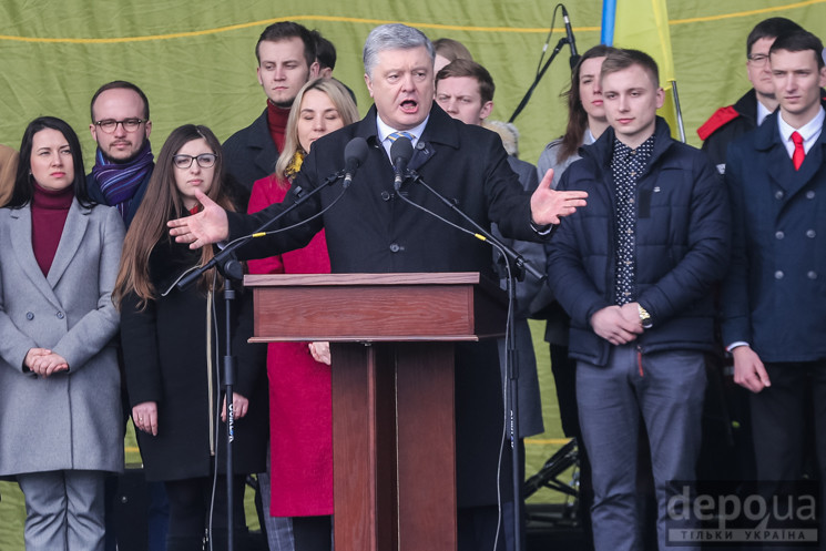 Митинг Порошенко в Киеве обошелся одним…