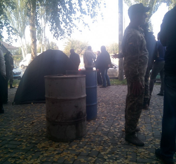 Протестуючі ветерани АТО встановили біля…
