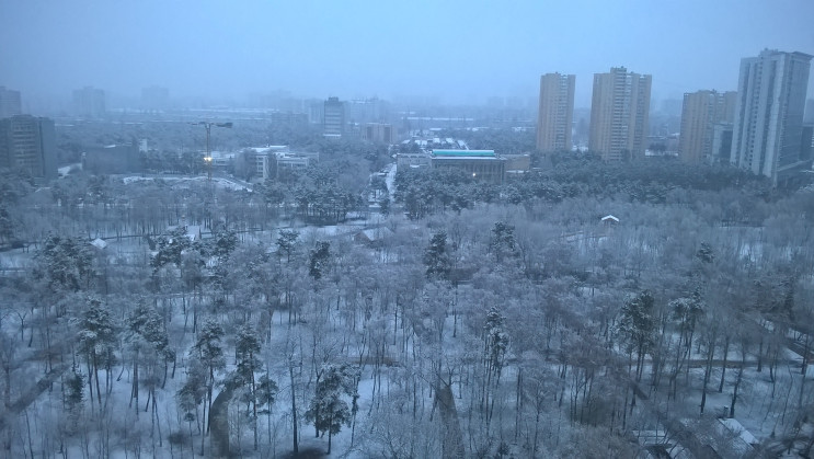 У Київ прийшла зима