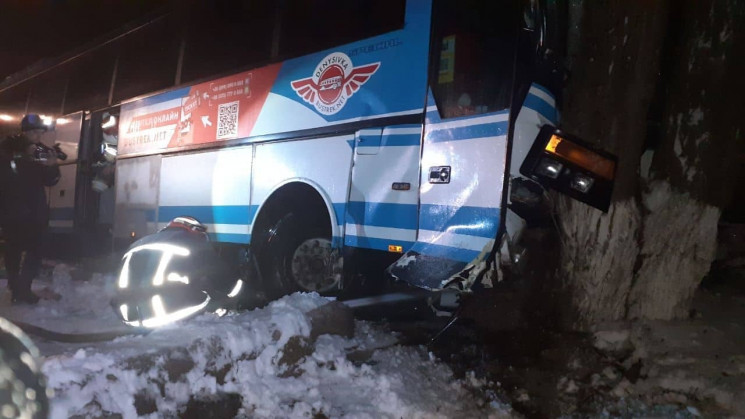 На виїзді з Кропивницького під час сніго…