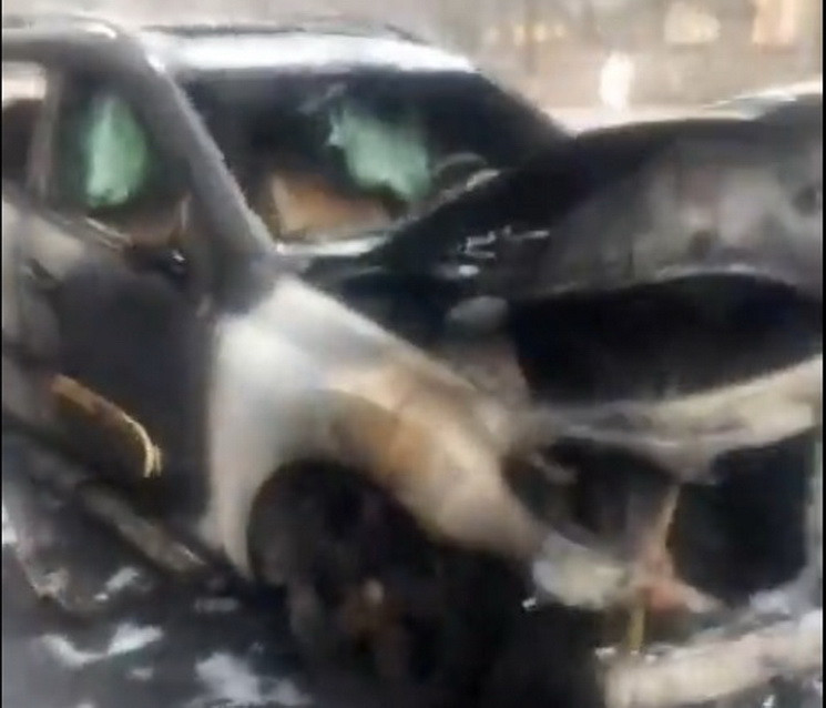 В центре Днепра дотла выгорела припарков…