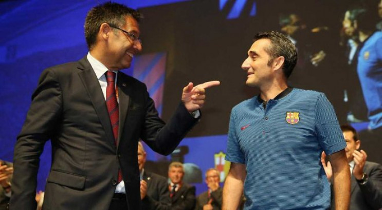 Встреча президента и тренера "Барселоны"…