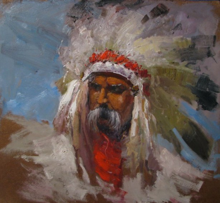 Тарас Шевченко в образі індіанця