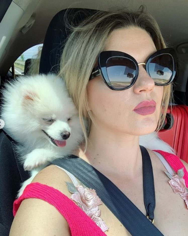 Олена Філонова зі своїм собакою 