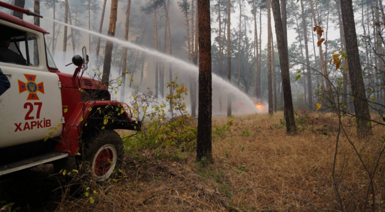 Ликвидация пожаров на Луганщине 5 октября