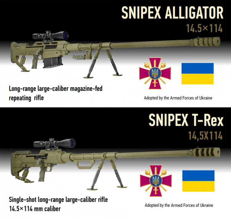 Великокаліберні гвинтівки Snipex T-Rex і Snipex Alligator