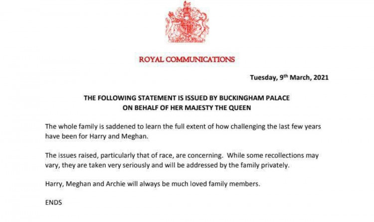 Королівська родина відреагувала на скандальне інтерв"ю Меган Маркл