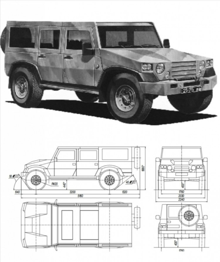 Модель військового позашляховика Д041 "Степ"