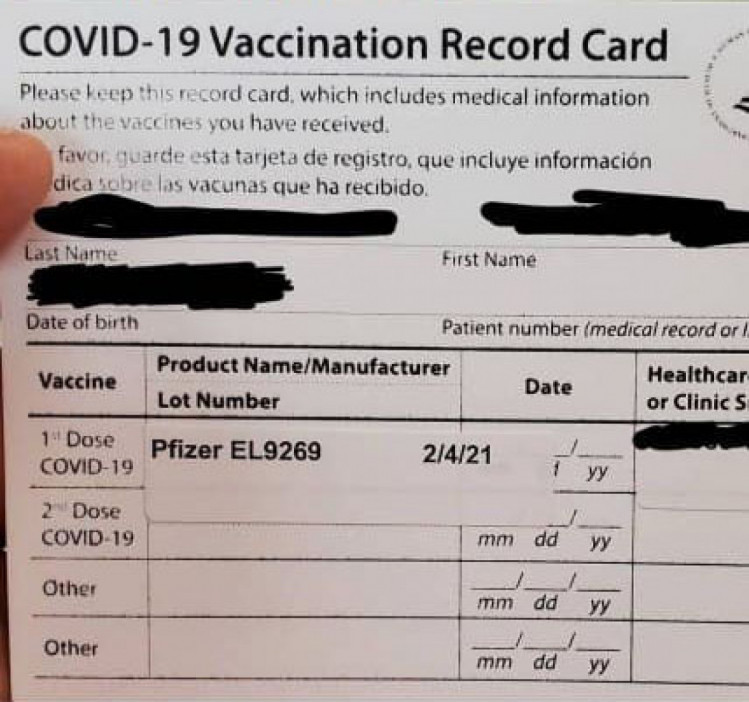 Фальшивый сертификат о вакцинации
