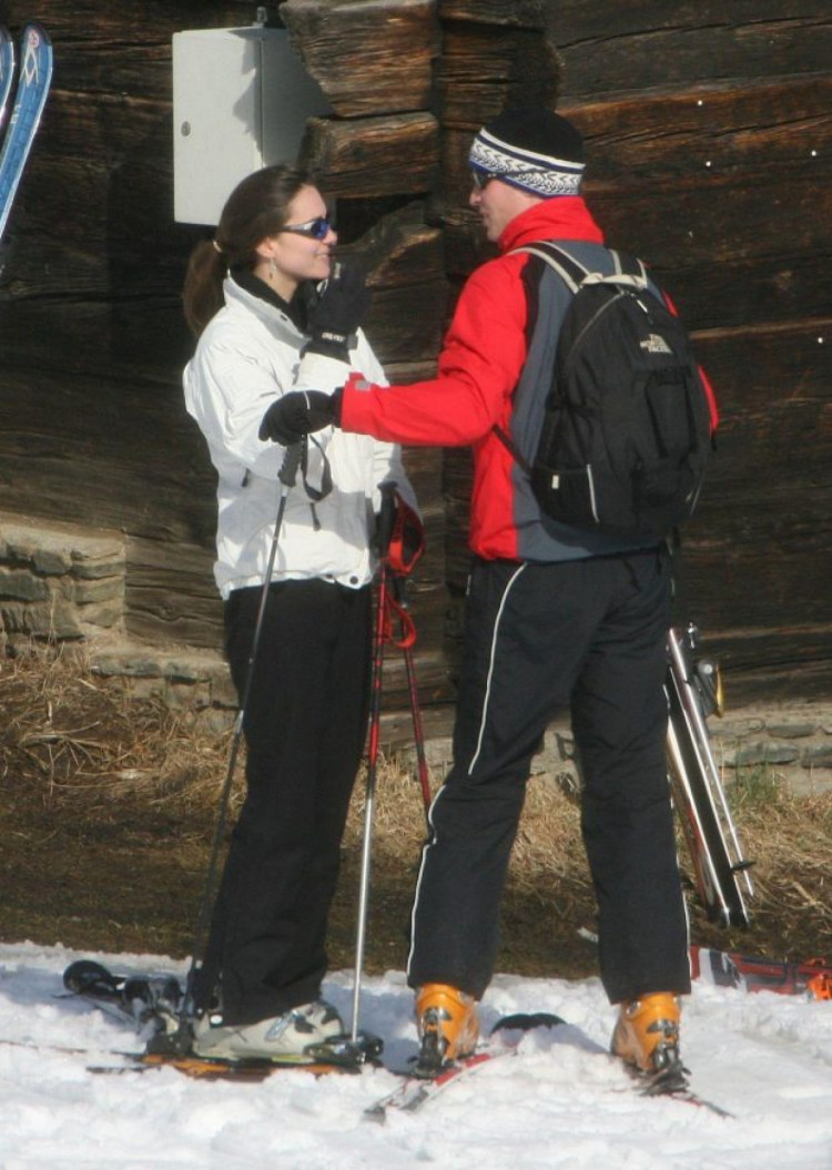 кейт и Уильям на лижах