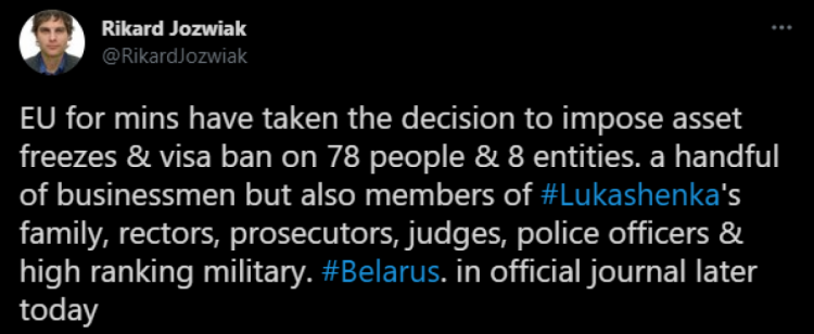 Санкції проти Білорусі