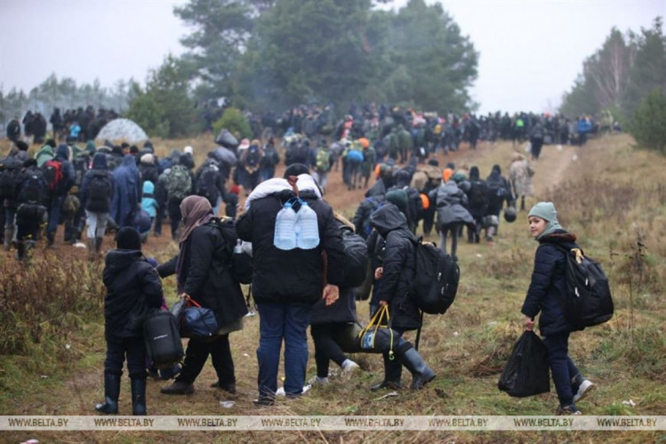 біженці на польському кордоні