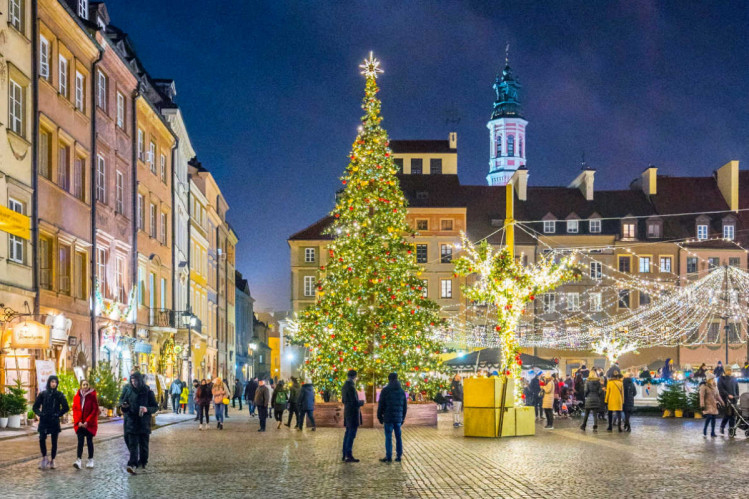 новогодняя елка в Варшаве