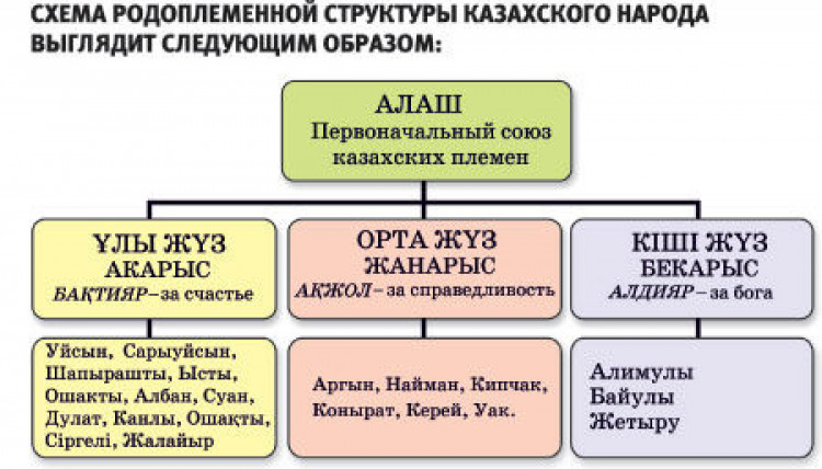 казахські жузи інфографіка